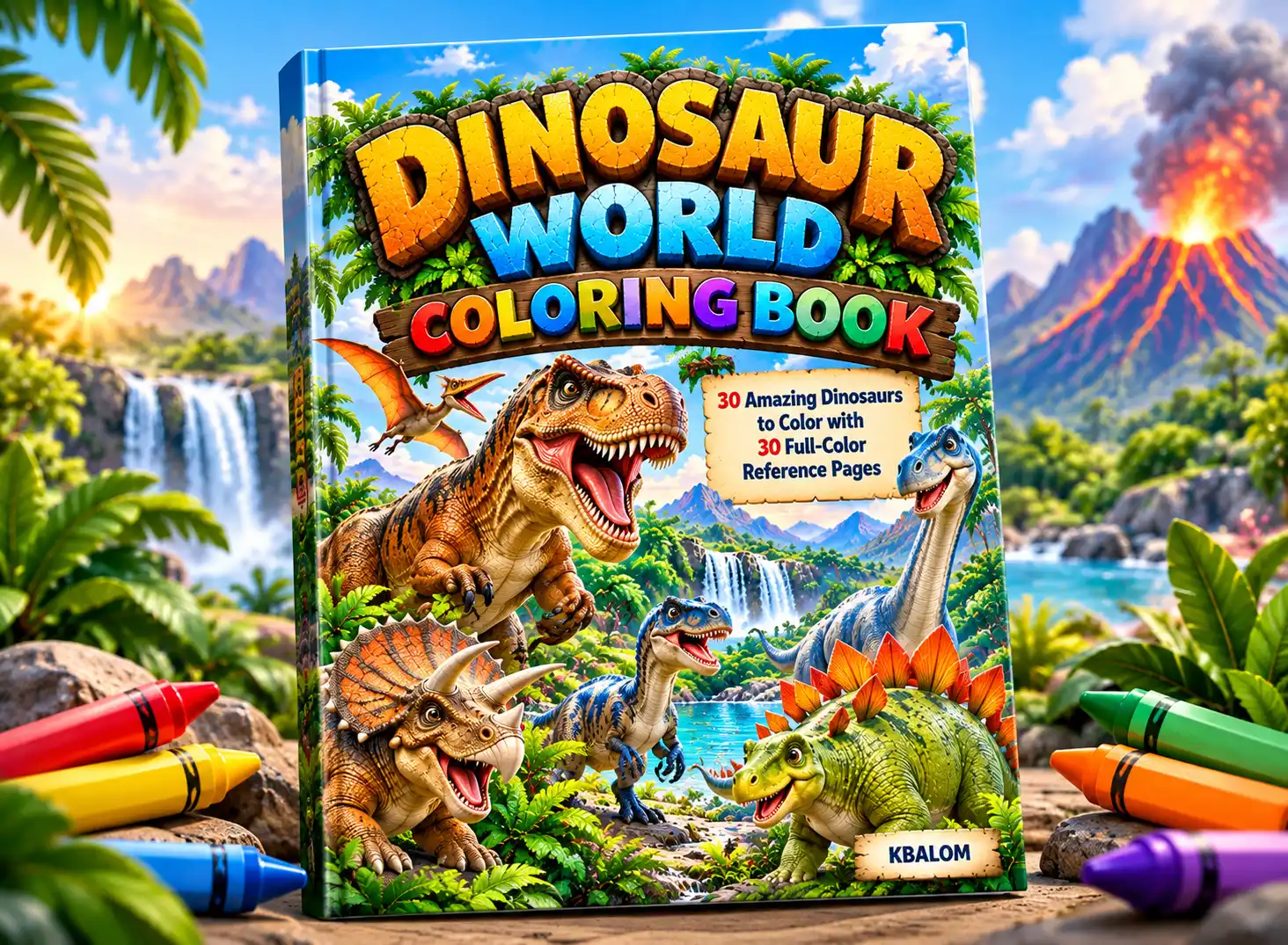 Dinosaur World Coloring Book